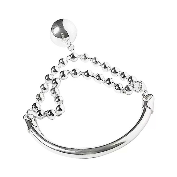 Beaded Drop Ball Sterling Silver Bracelet - Picture 6 of 6